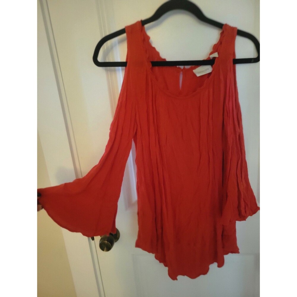Chico's Size 0 Orange Loose Fit Swing Sleeved Blouse